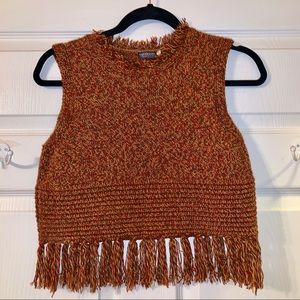 Cropped rust sweater